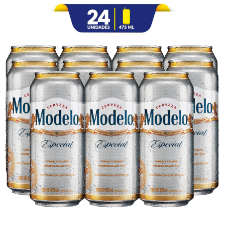 Cerveza Modelo Especial 24 latones de 473 ml c/u
