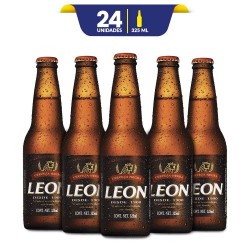 Cerveza Leon con 24 Botellas de 355ml c/u Retornable