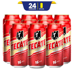 Cerveza Tecate 24 latones de 473 ml c/u