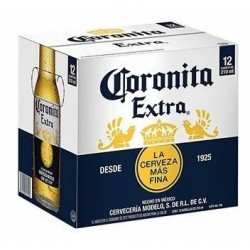 Cerveza Coronita Extra con 12 Botellas de 210ml c/u Desechable